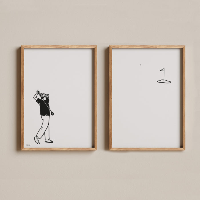 Pair of Posters for Athletes - GOLF