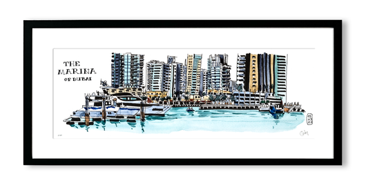 The Marina of Dubai (framed)