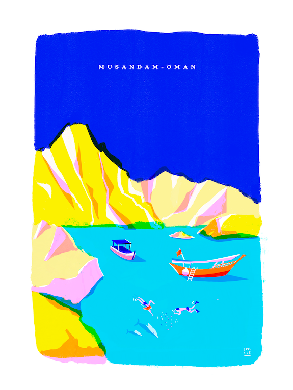 Musandam in Blue by Emilie