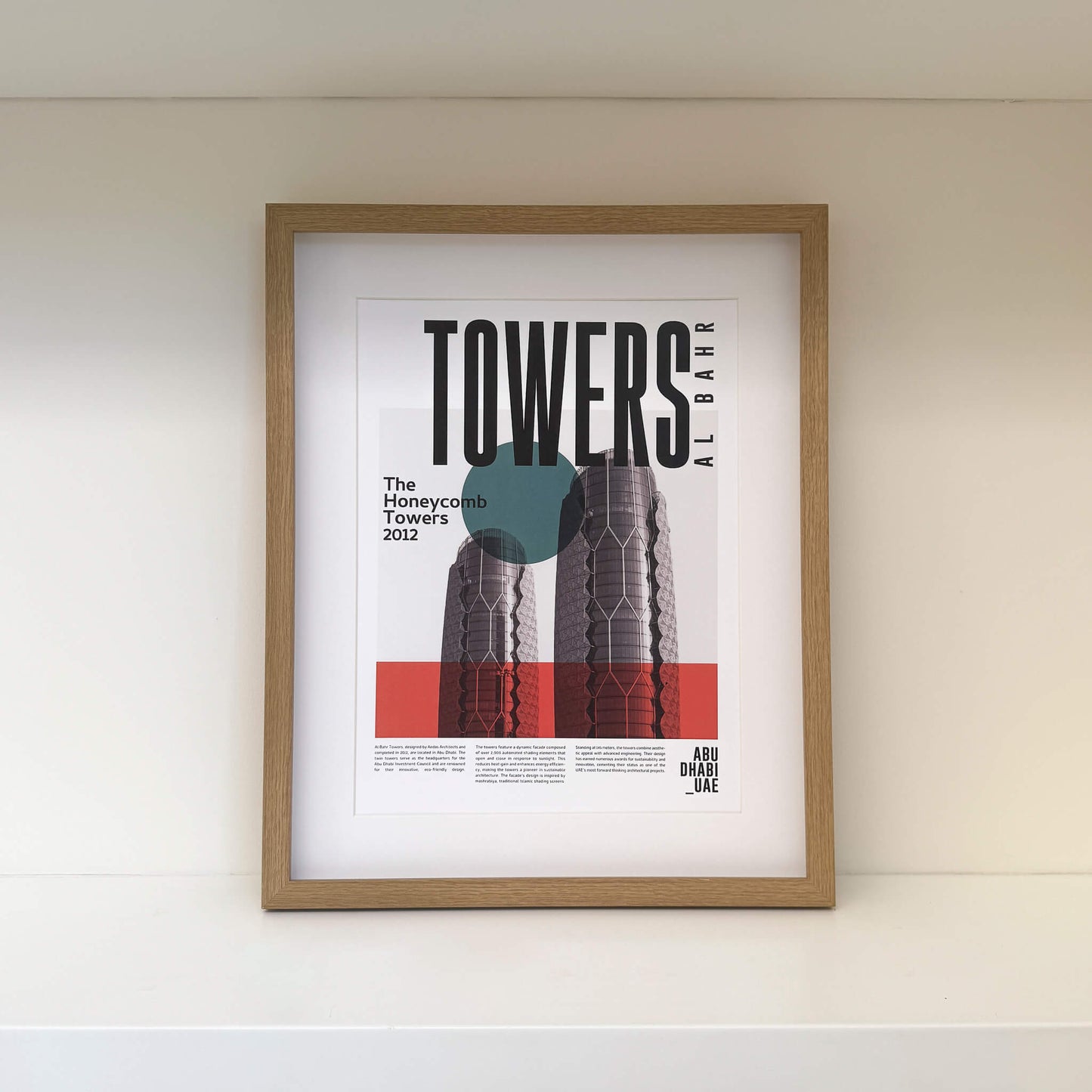 Al Bahr Towers Poster Abu Dhabi 30x40 50x70