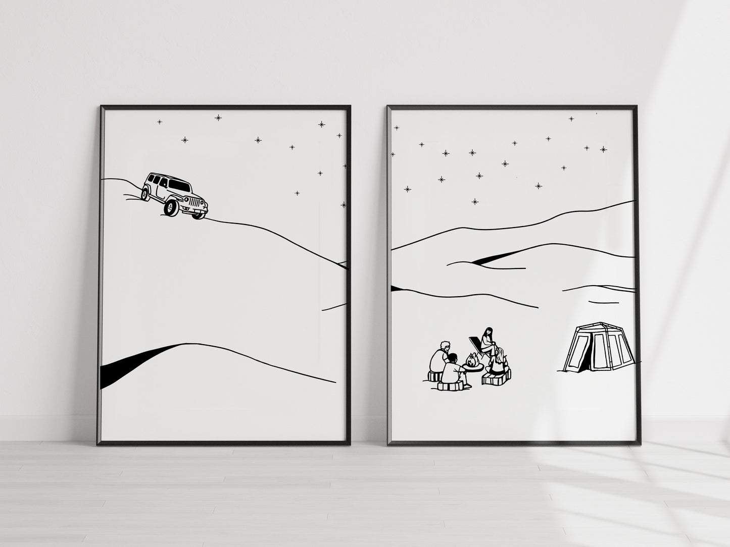 Pair of Posters - DESERT CAMPING