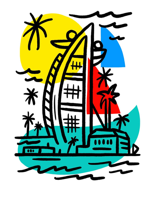 "Burj Al Arab" - Limited edition 30x40 cm print by Mascarade