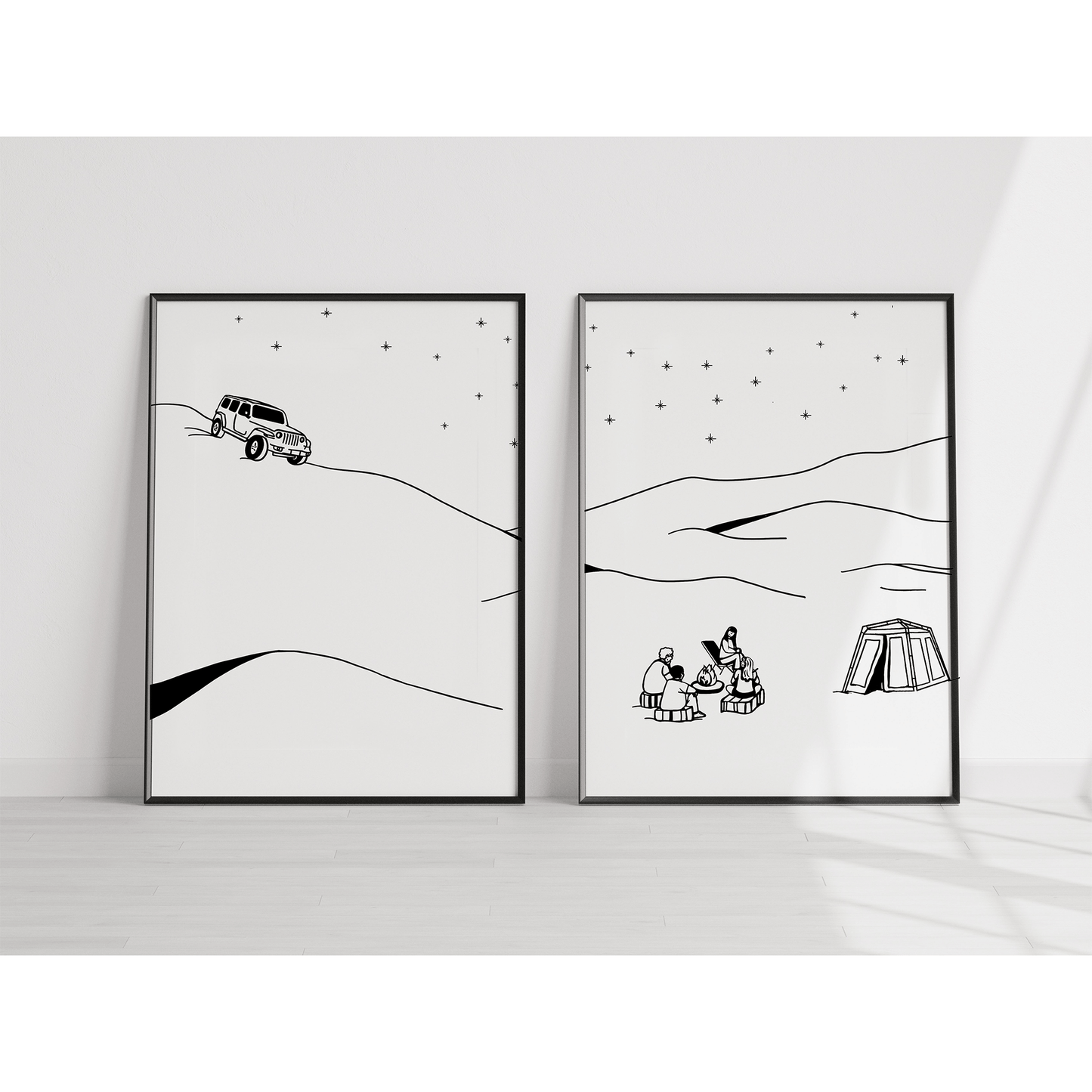 Pair of Posters - DESERT CAMPING