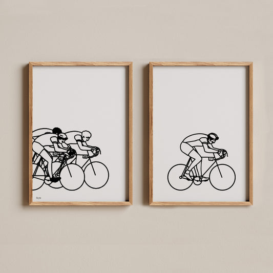 Pair of Posters for Athletes - Cycling