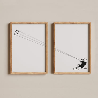 Pair of Posters for Athletes - KITE SURF