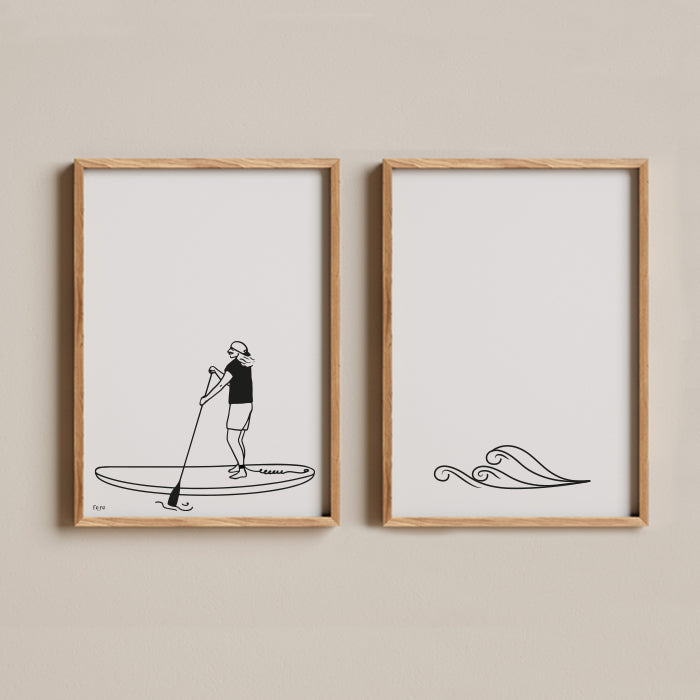 Pair of Posters for Athletes - PADDLE