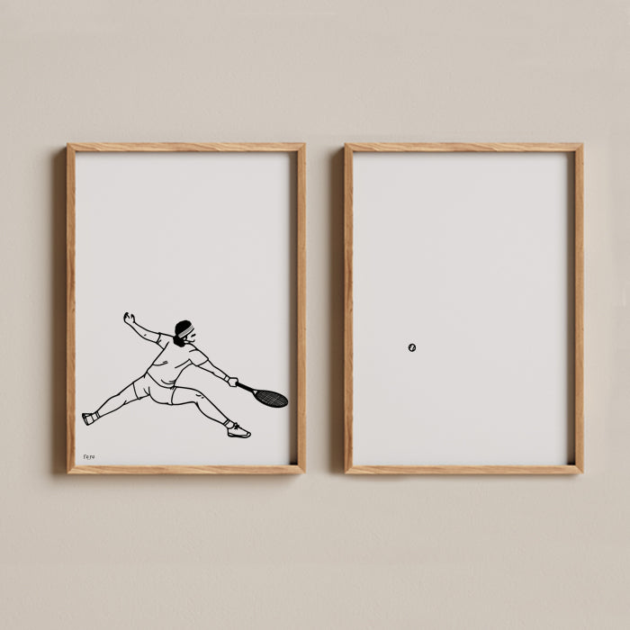 Pair of Posters for Athletes - TENNIS