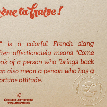 The 4 Letterpress “Excuse my French” posters