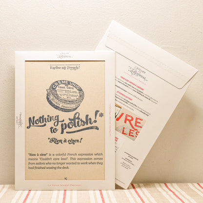 The 4 Letterpress “Excuse my French” posters