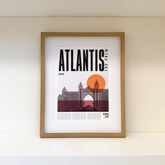 Framed Atlantis The Palm poster from the Urban Icons, 30x40 cm in Dubai