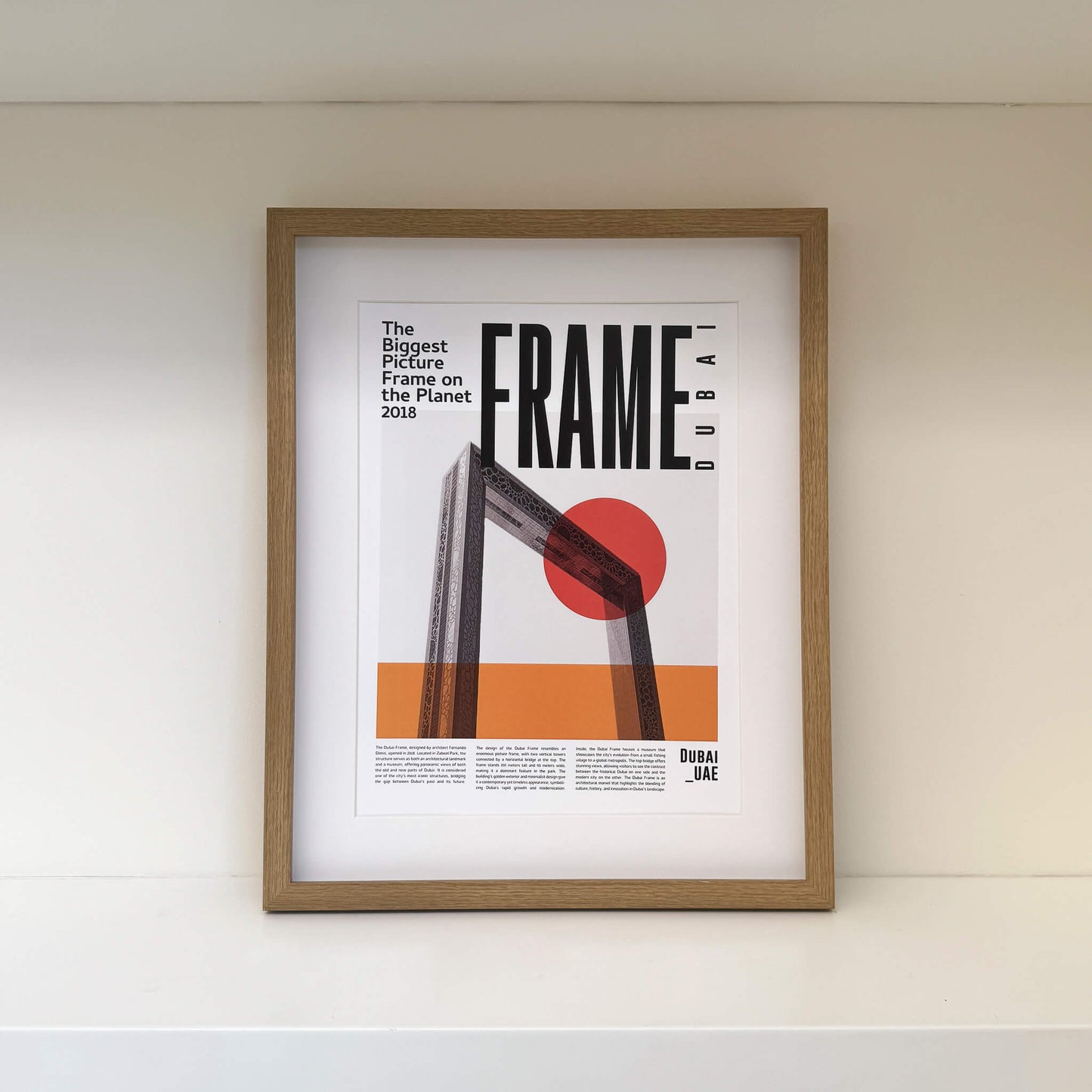 Framed The Frame poster from the Urban Icons series, 30x40 cm in Dubai