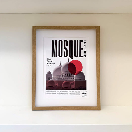 Sheikh Zayed Mosque Abu Dhabi Poster 30x40 50x70