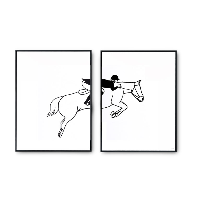 Pair of Posters for Athletes - HORSEBACK RIDING