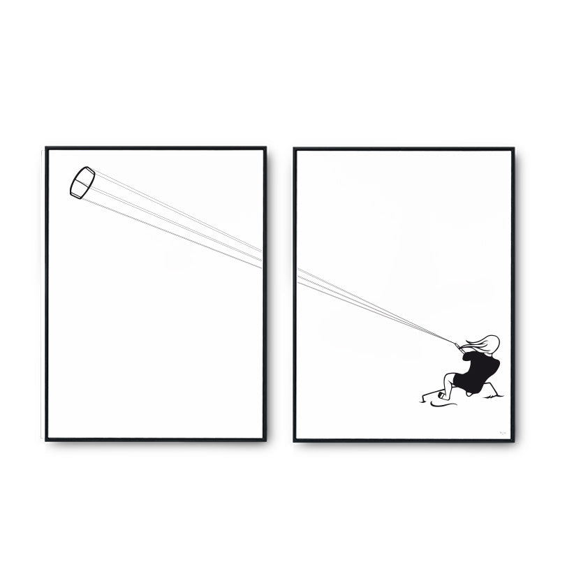 Pair of Posters for Athletes - KITE SURF