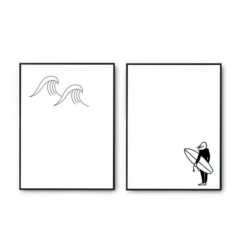 Pair of Posters for Athletes - SURF